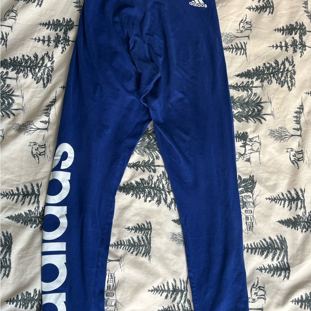 adidas Kids Royal Blue Logo Leggings